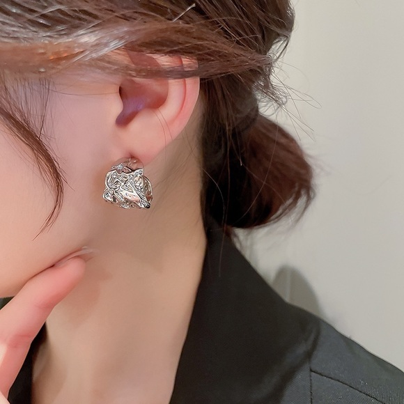 Medium Silver Earrings - Picture 3 of 9